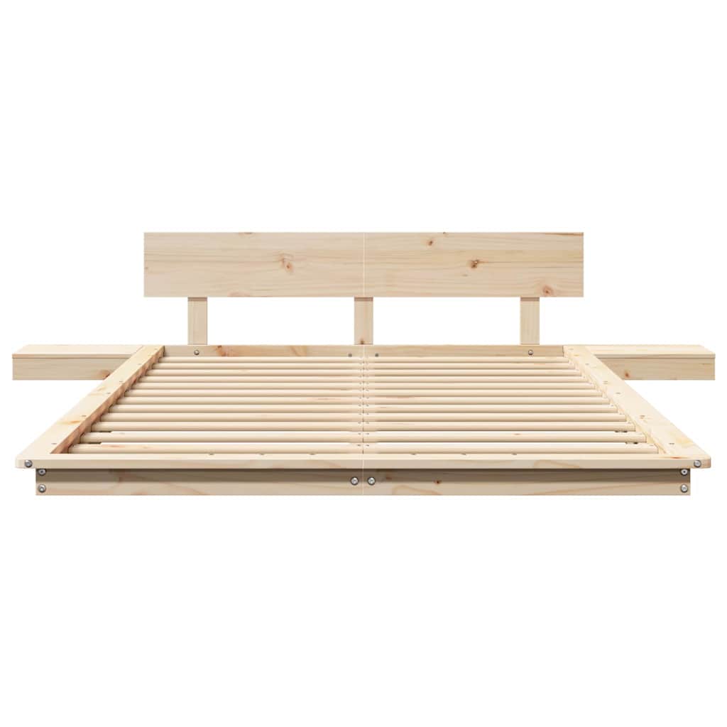 Struttura del letto Marrone 135 x 190 cm legno | homemem39
