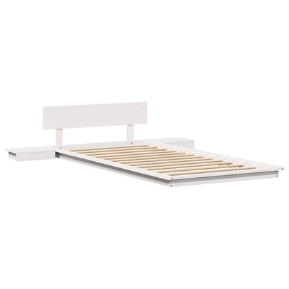 Struttura del letto con testiera Bianco 100 x 200 cm legno | homemem39