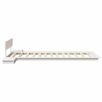 Struttura del letto con testiera Bianco 100 x 200 cm legno | homemem39
