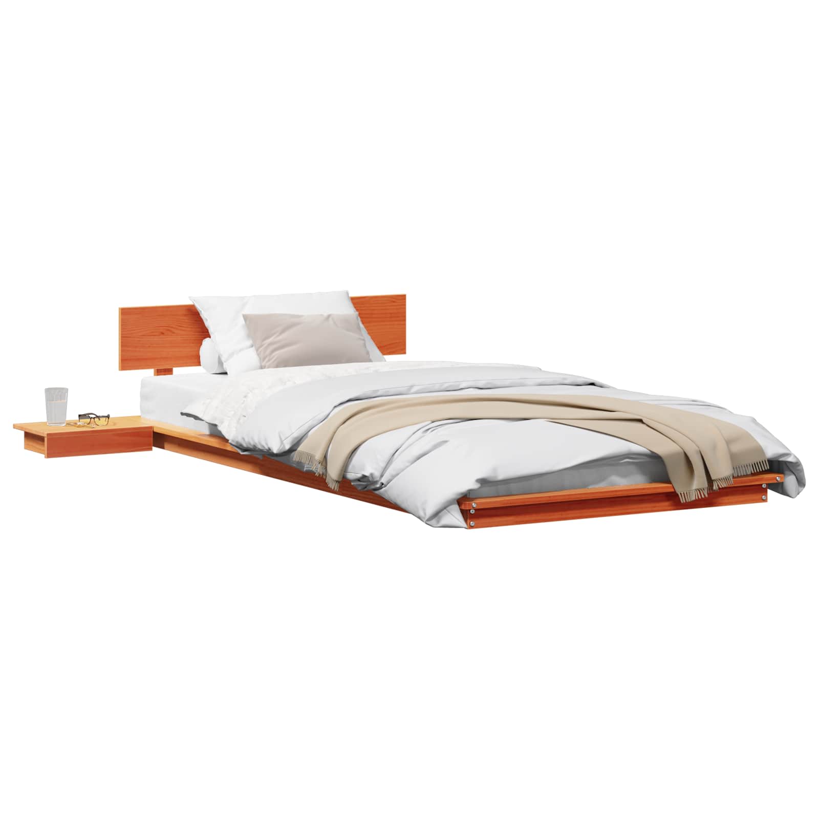 Struttura del letto Marrone 100 x 200 cm legno | homemem39