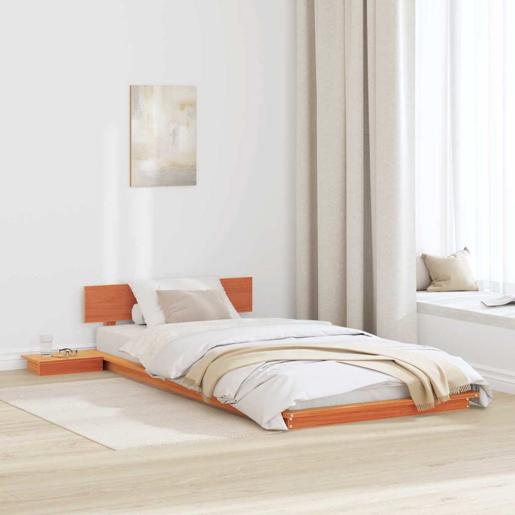 Struttura del letto Marrone 90 x 190 cm legno | homemem39