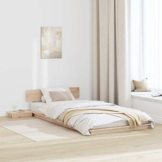 Struttura del letto Marrone 75 x 190 cm legno