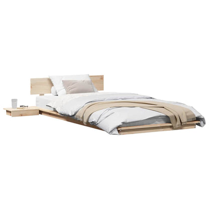 Struttura del letto Marrone 75 x 190 cm legno