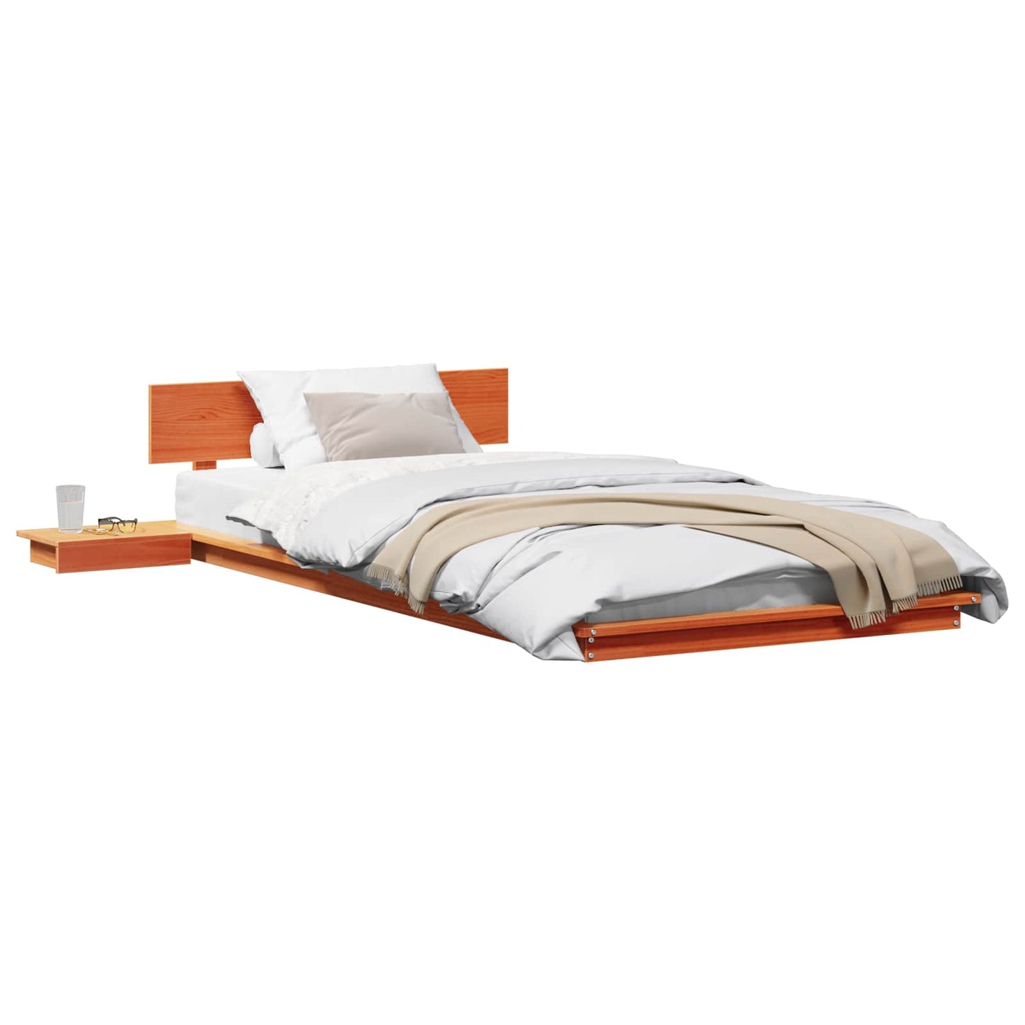 Struttura del letto Marrone 75 x 190 cm legno | homemem39
