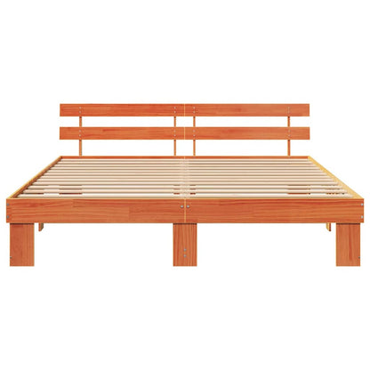 Struttura del letto Marrone 200 x 200 cm Legno massello di pino