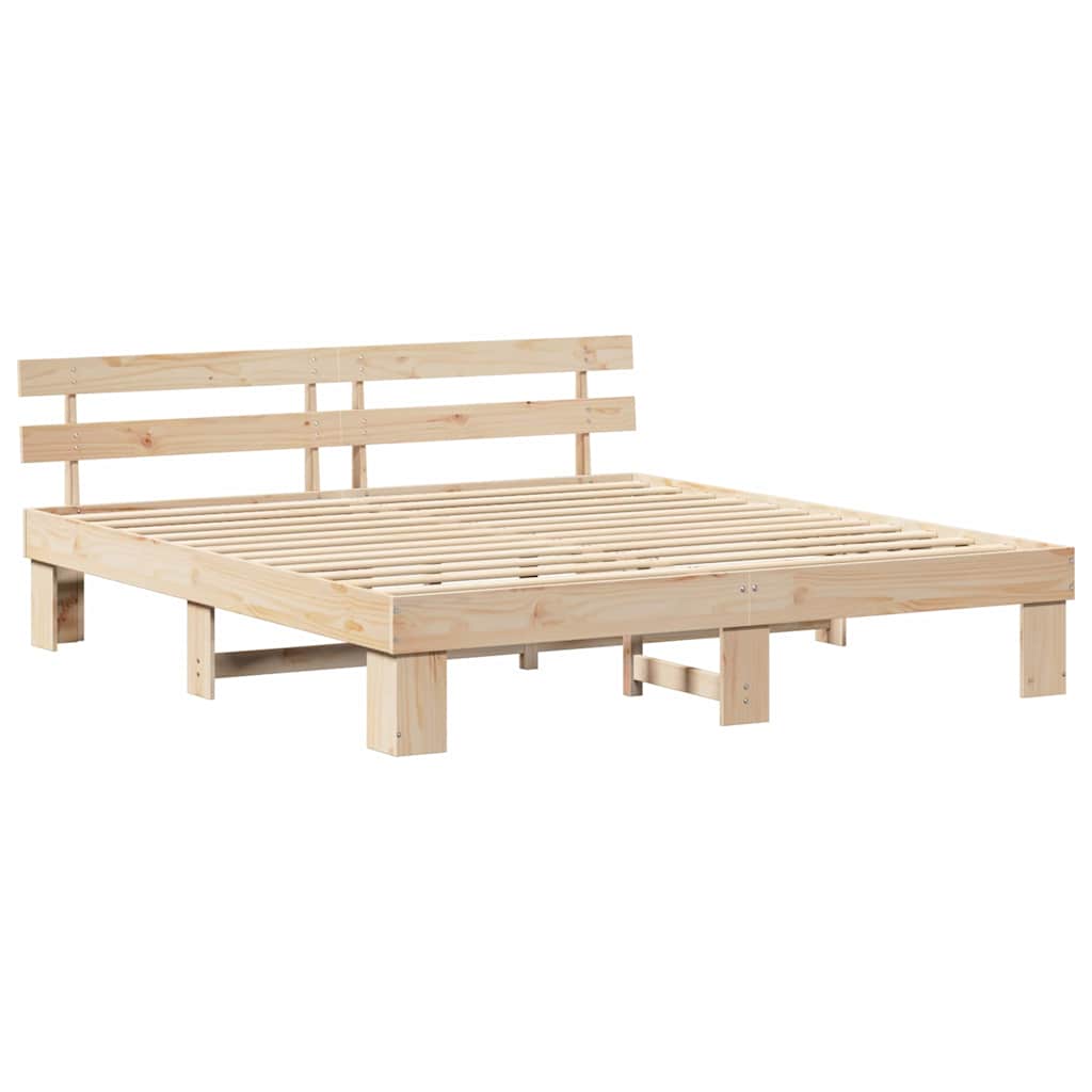 Struttura del letto Marrone 180 x 200 cm Legno massello di pino