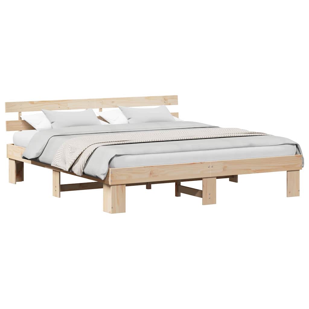 Struttura del letto Marrone 180 x 200 cm Legno massello di pino