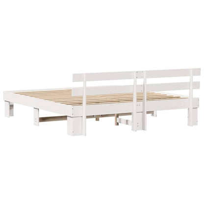 Struttura del letto Bianco 180 x 200 cm Pino massello | homemem39