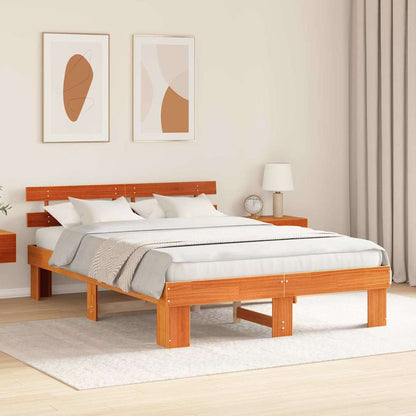 Struttura del letto Marrone 160 x 200 cm Legno massello di pino