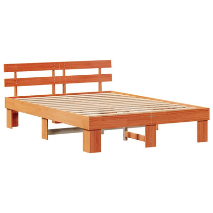 Struttura del letto Marrone 160 x 200 cm Legno massello di pino
