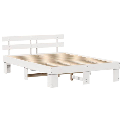 Struttura del letto Bianco 150 x 200 cm Pino massello | homemem39