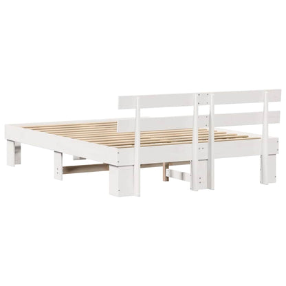Struttura del letto Bianco 150 x 200 cm Pino massello | homemem39