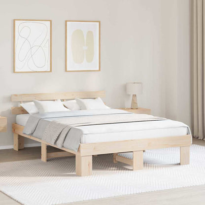 Struttura del letto Marrone 140 x 200 cm Legno massello di pino