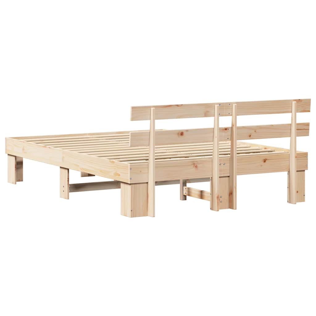 Struttura del letto Marrone 140 x 200 cm Legno massello di pino