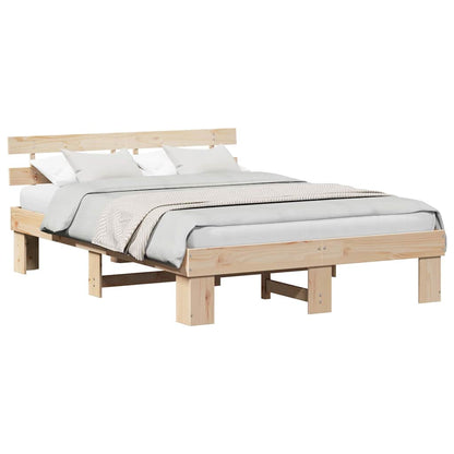 Struttura del letto Marrone 140 x 200 cm Legno massello di pino