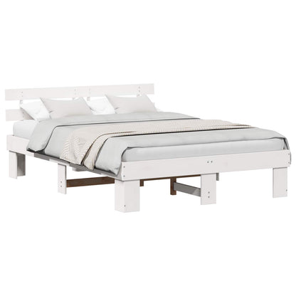 Struttura del letto Bianco 140 x 200 cm Pino massello | homemem39