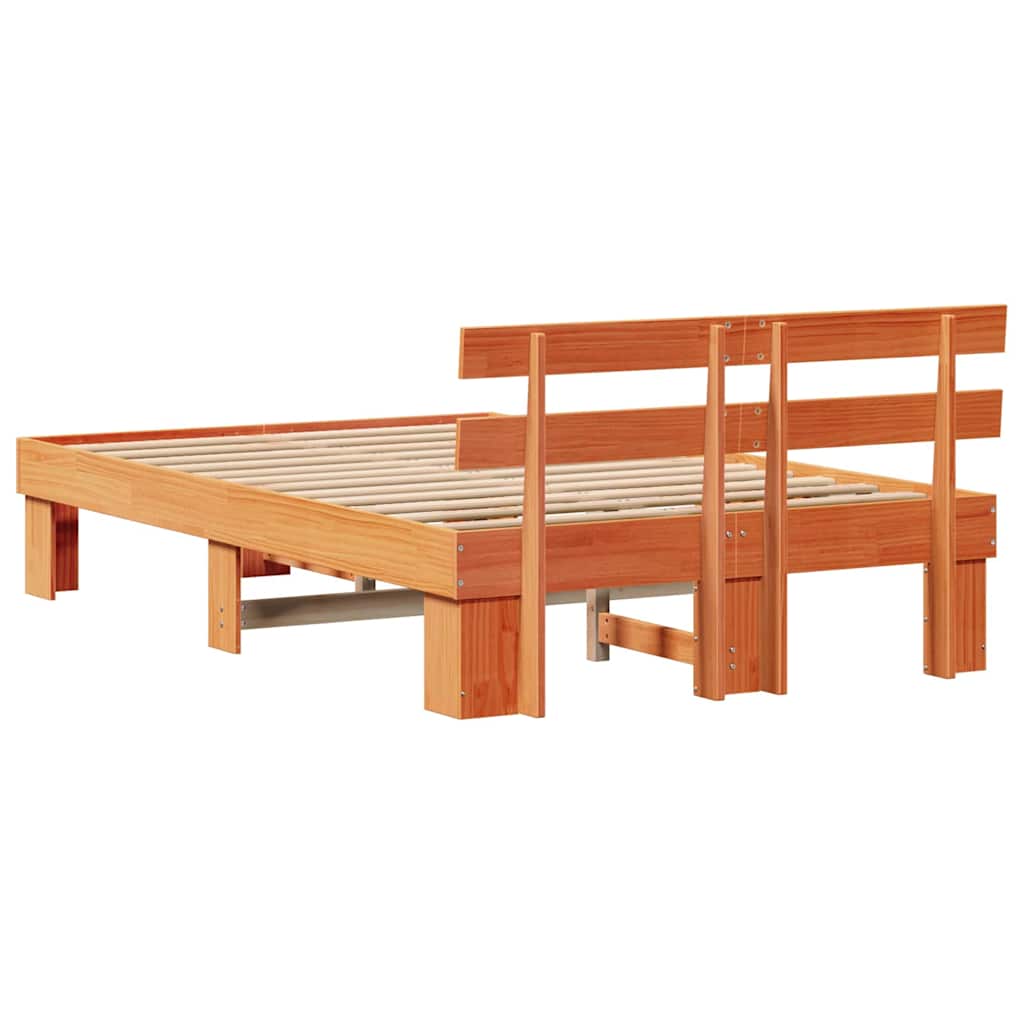 Struttura del letto Marrone 120 x 200 cm Legno massello di pino