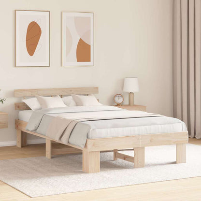 Struttura del letto Marrone 140 x 190 cm Legno massello di pino