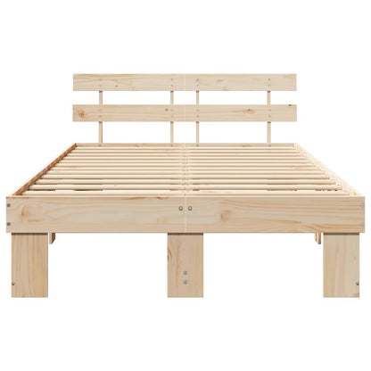 Struttura del letto Marrone 140 x 190 cm Legno massello di pino