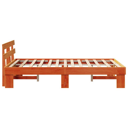 Struttura del letto Marrone cerato 140 x 190 cm Pino massello | homemem39