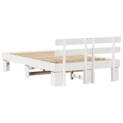 Struttura del letto Bianco 135 x 190 cm Legno massello di pino