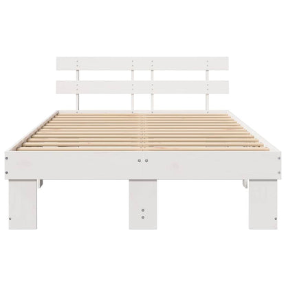Struttura del letto Bianco 135 x 190 cm Legno massello di pino