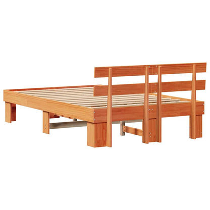 Struttura del letto Marrone 135 x 190 cm Legno massello di pino