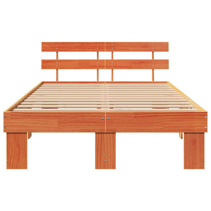 Struttura del letto Marrone 120 x 190 cm Legno massello di pino