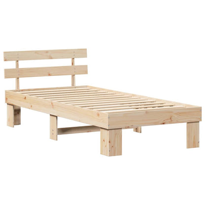 Struttura del letto Marrone 100 x 200 cm Legno massello di pino
