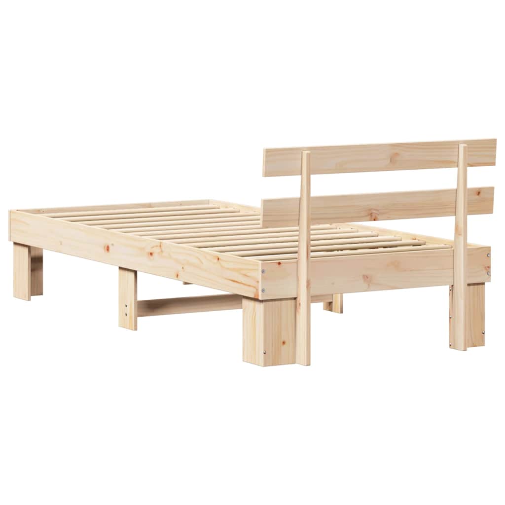 Struttura del letto Marrone 100 x 200 cm Legno massello di pino