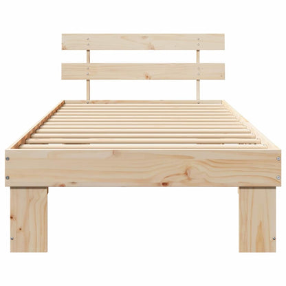 Struttura del letto Marrone 100 x 200 cm Legno massello di pino