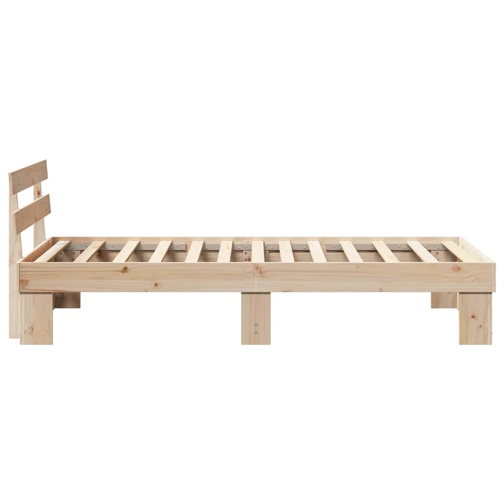 Struttura del letto Marrone 100 x 200 cm Legno massello di pino