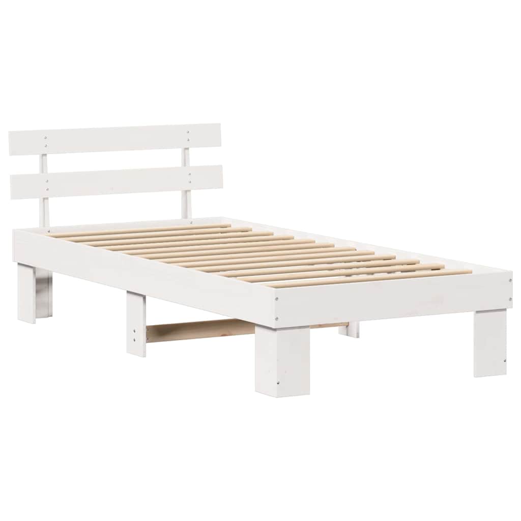 Struttura del letto Bianco 100 x 200 cm Legno massello di pino