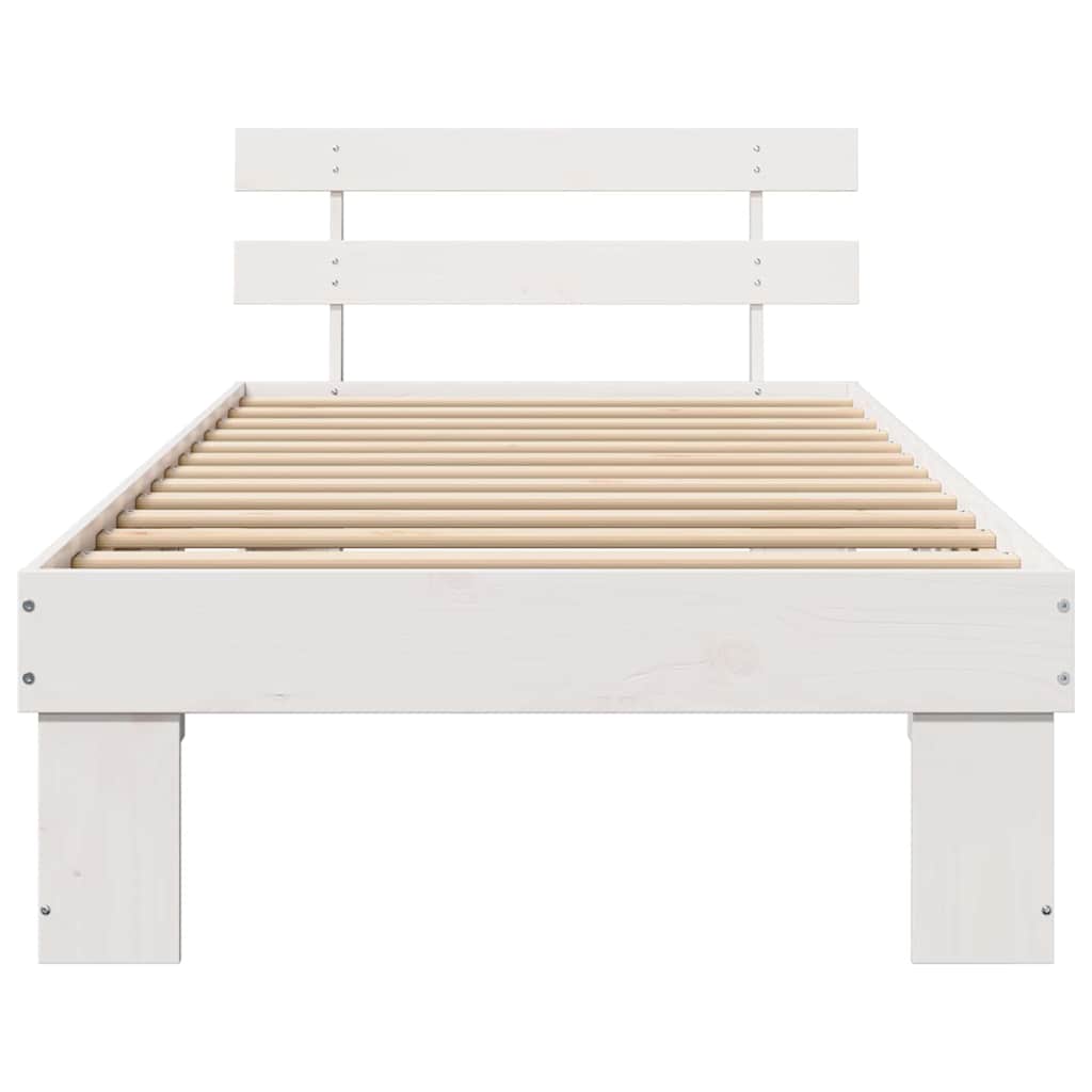 Struttura del letto Bianco 100 x 200 cm Legno massello di pino