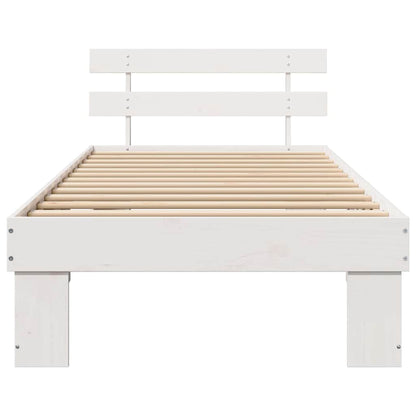 Struttura del letto Bianco 100 x 200 cm Legno massello di pino