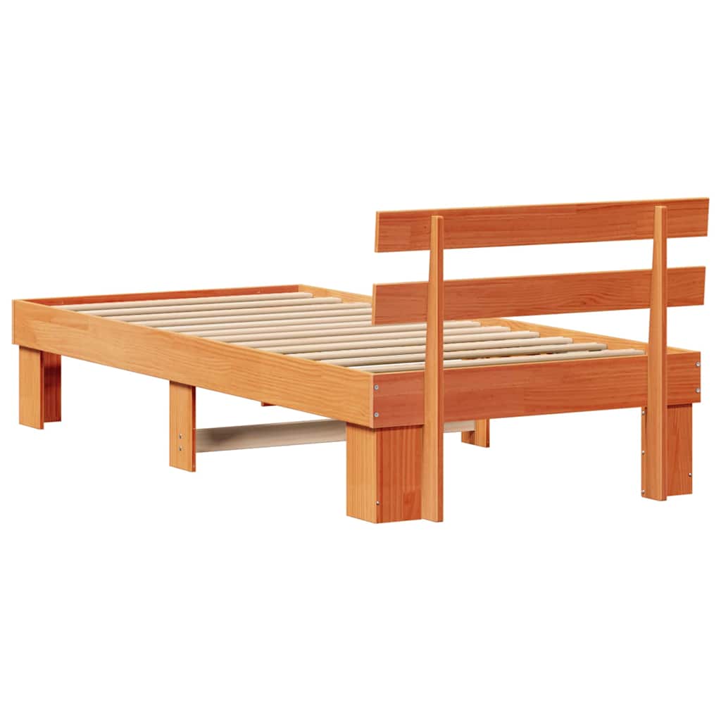 Struttura del letto Marrone cerato 100 x 200 cm Pino massello | homemem39
