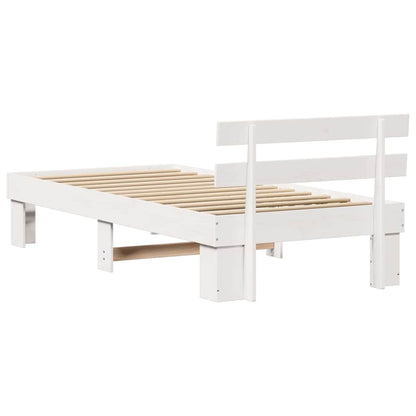 Struttura del letto Bianco 90 x 200 cm Legno massello di pino