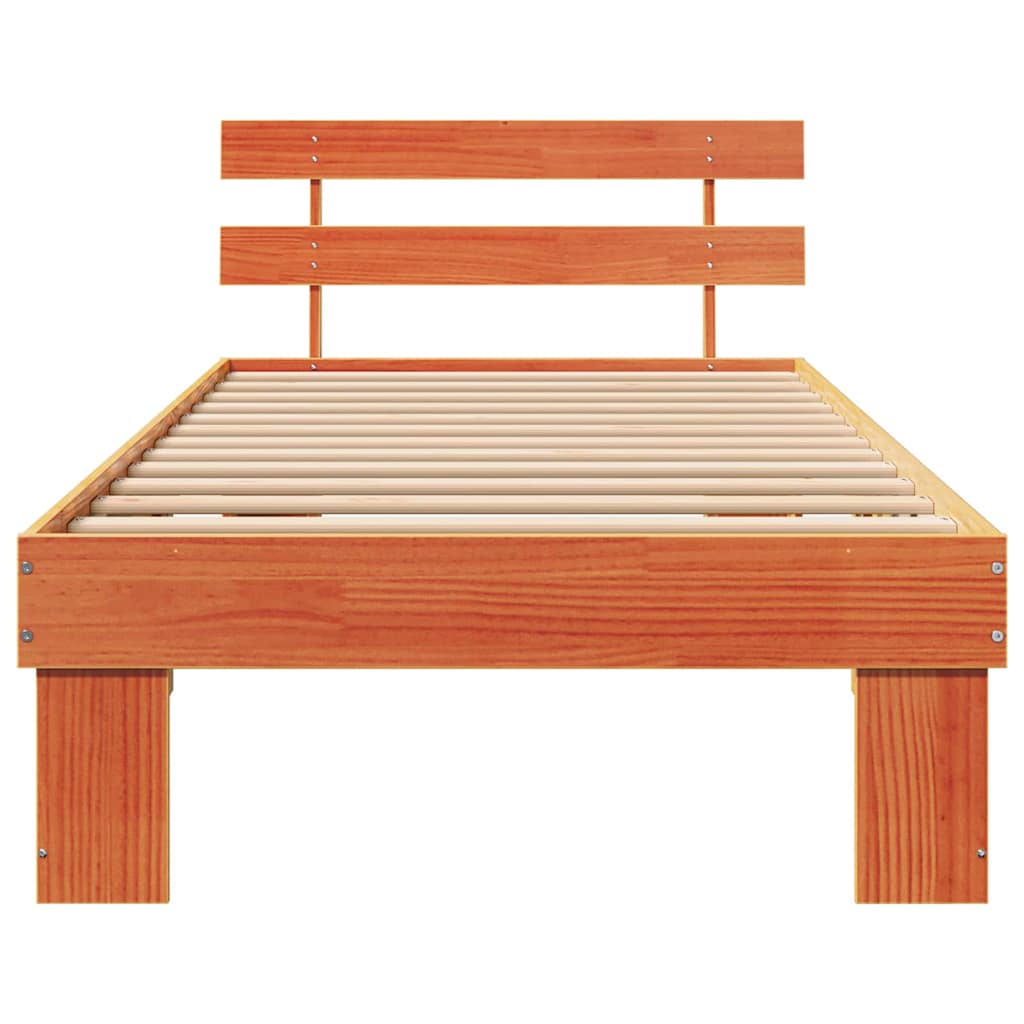 Struttura del letto Marrone 80 x 200 cm Legno massello di pino