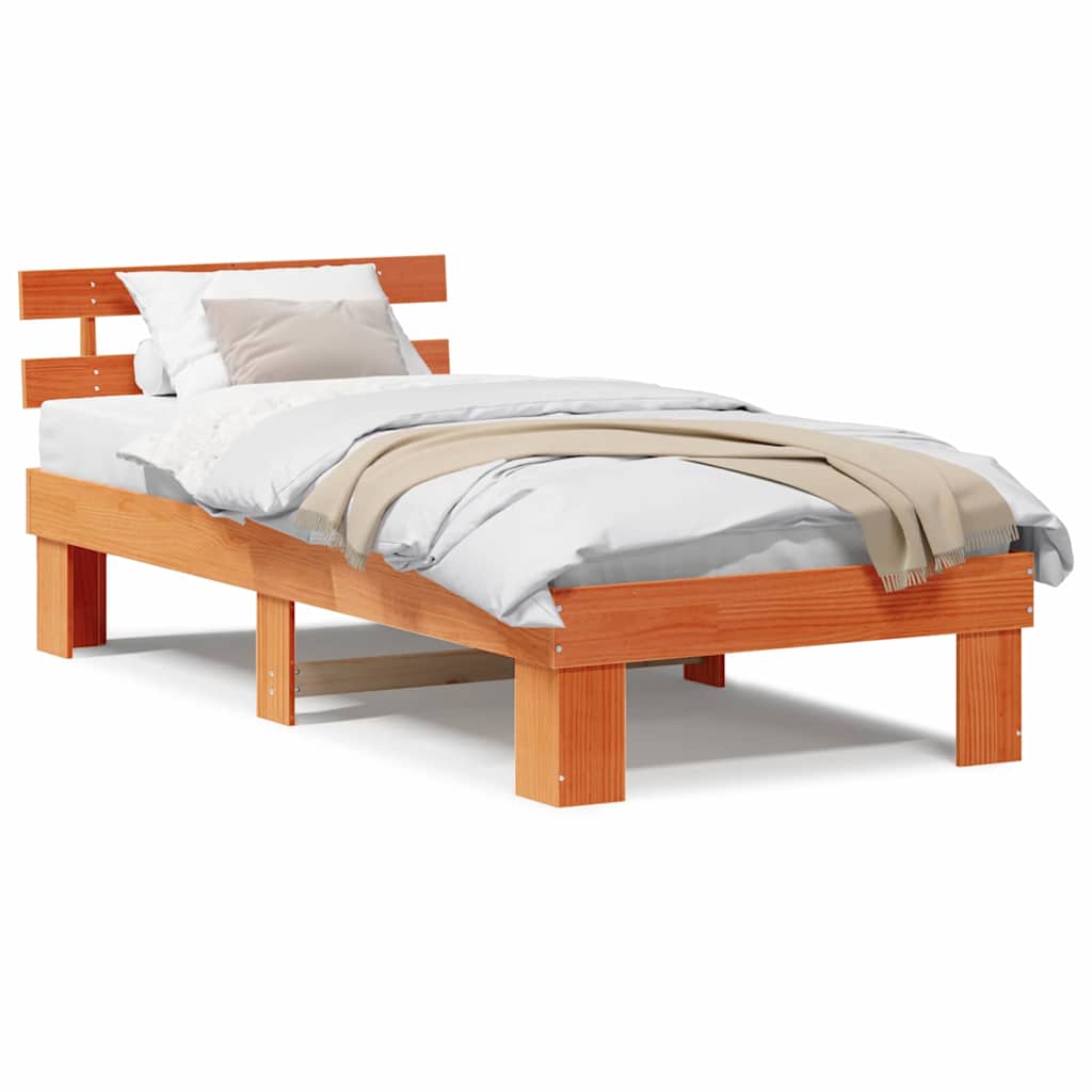 Struttura del letto Marrone 80 x 200 cm Legno massello di pino