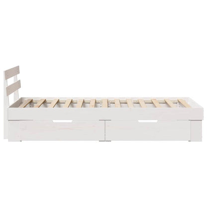 Struttura del letto Bianco 100 x 200 cm Legno di pino massello