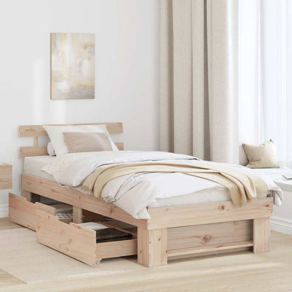 Struttura del letto Marrone 80 x 200 cm Legno di pino massello