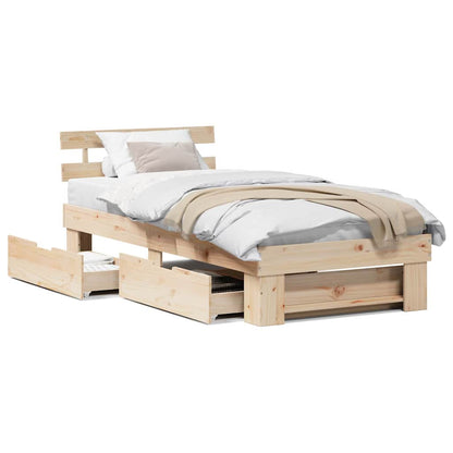 Struttura del letto Marrone 80 x 200 cm Legno di pino massello
