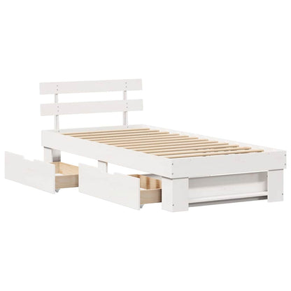 Struttura del letto Bianco 80 x 200 cm Legno di pino massello