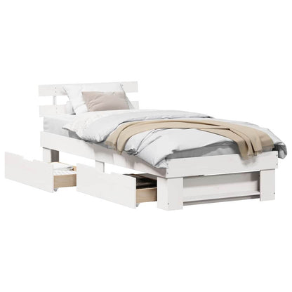 Struttura del letto Bianco 80 x 200 cm Legno di pino massello