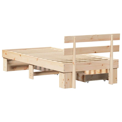 Struttura del letto Naturale 75 x 190 cm Pino massello | homemem39
