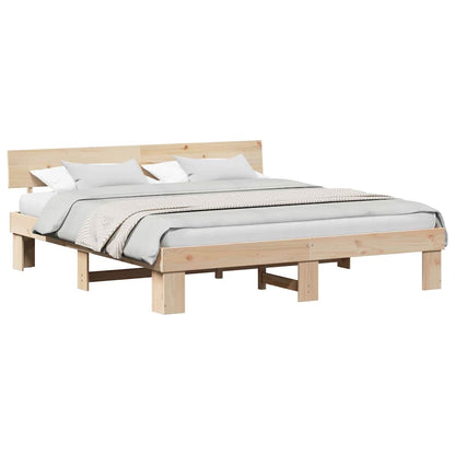 Struttura del letto Marrone 180 x 200 cm Legno di pino massello