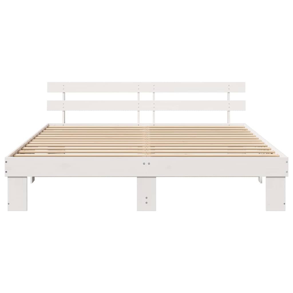 Struttura del letto Bianco 180 x 200 cm Legno di pino massello