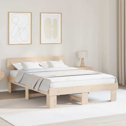 Struttura del letto Marrone 150 x 200 cm Legno di pino massello