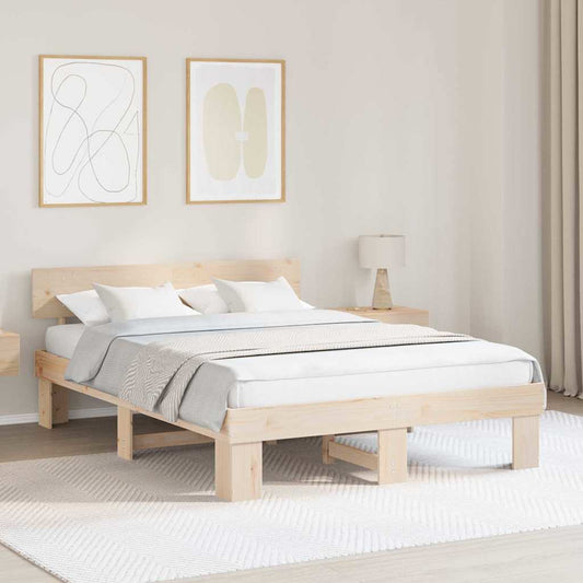 Struttura del letto Marrone 150 x 200 cm Legno di pino massello