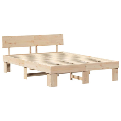 Struttura del letto Marrone 150 x 200 cm Legno di pino massello